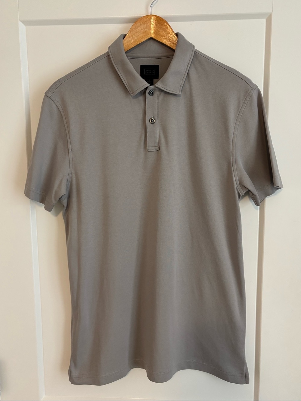 14th & Union Gray Solid Interlock Polo